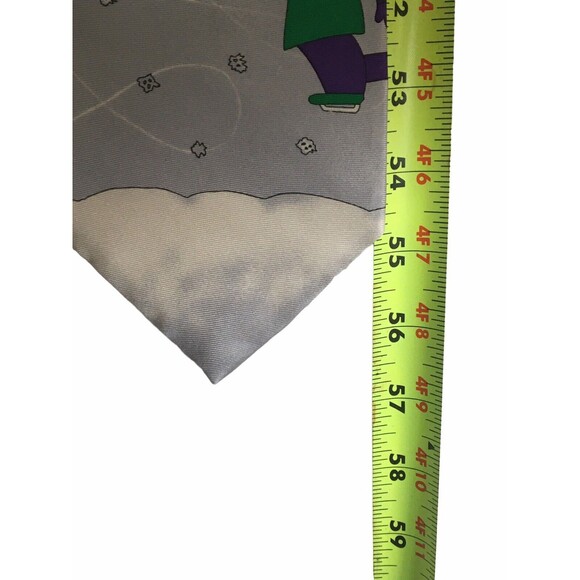Save The Children Men's Tie 100% Silk Made In USA Winter Skating Novelty - Picture 7 of 7
